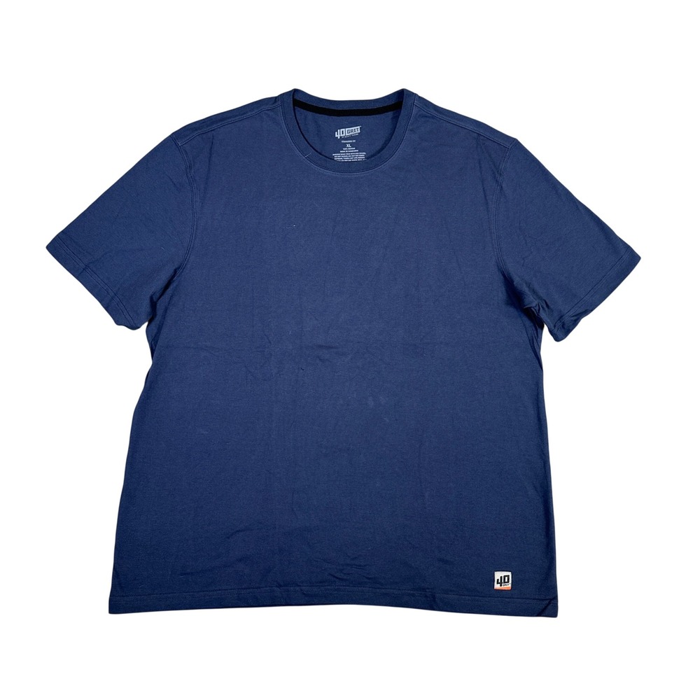 40 Grit by Duluth Trading Co Mens XL Navy Blue Cotton Short Sleeve T-Shirt 22957